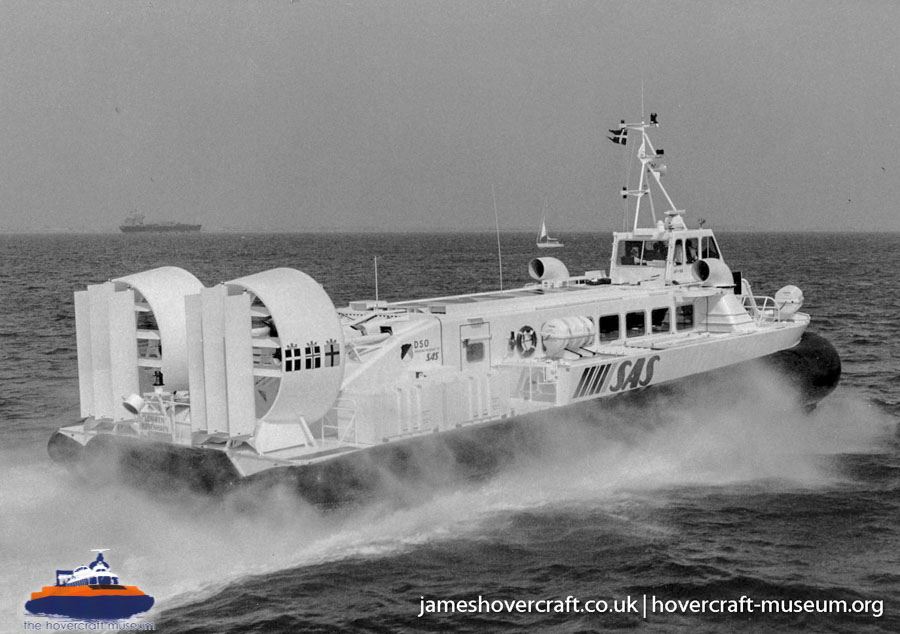 AP1-88 hovercraft with the Scandinavian company SAS -  (credit: The <a href='http://www.hovercraft-museum.org/' target='_blank'>Hovercraft Museum Trust</a>).